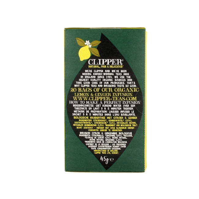 Organic Lemon & Ginger Tea 20 Bags