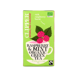 Clipper Clipper Himbeer-Minze Grüntee Bio 20 Beutel