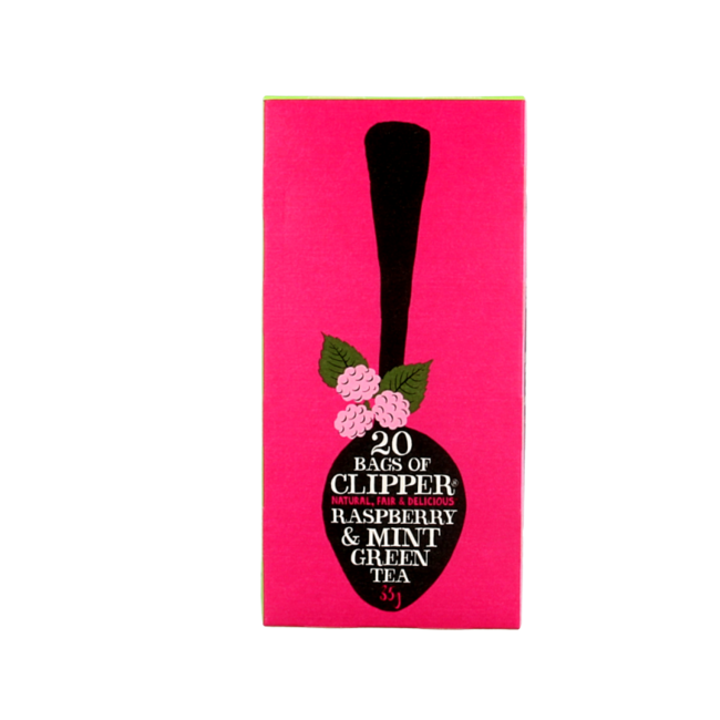 Clipper Himbeer-Minze Grüntee Bio 20 Beutel