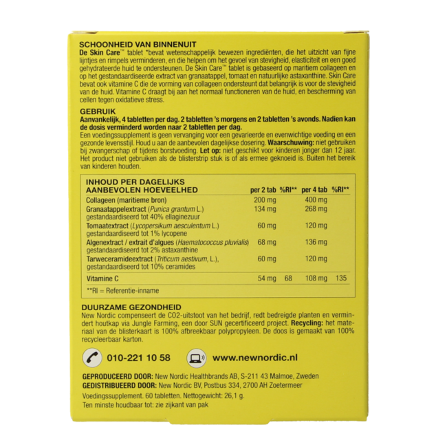New Nordic Skin care collagen filler 60 comprimidos
