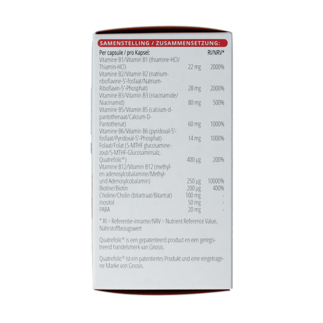 Complejo de vitamina B activo 100 cápsulas
