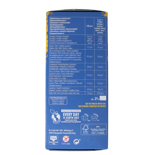 Schar Crispbread Senza Glutine 150 Grammi