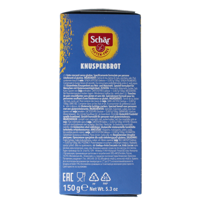 Schär Crispbread glutenfrei 150 Gramm