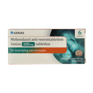Sanias Sanias Mebendazol 100 mg 6 comprimidos antihelmínticos