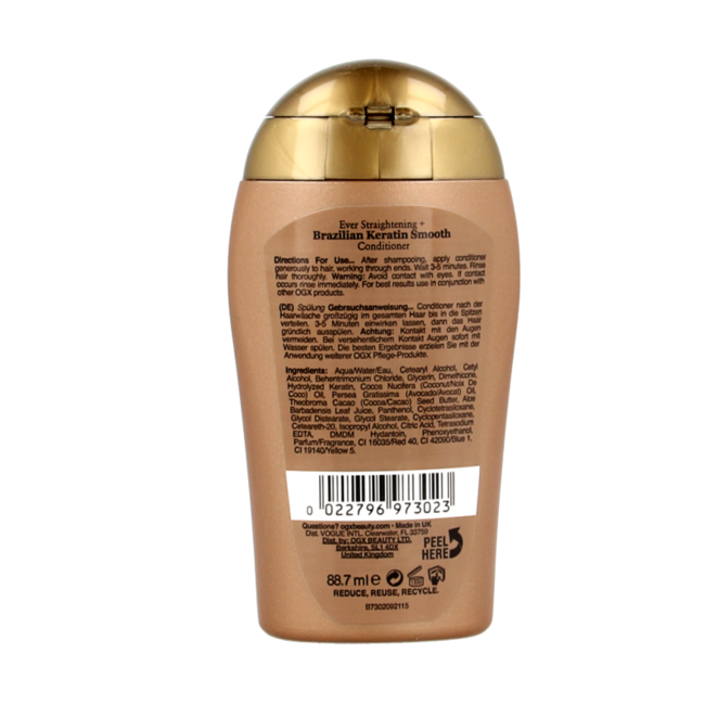 OGX Reisgröße Brazilian Keratin Smooth Conditioner 88,7 Milliliter