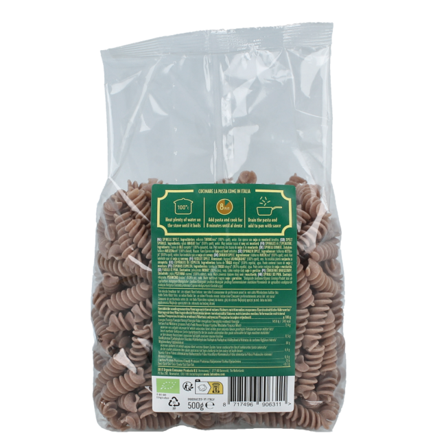 Fusilli de espelta bio 500 gramos