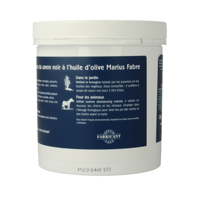 Marius Fabre Savon noir lavoir zwarte zeep pot 1 Kilogram