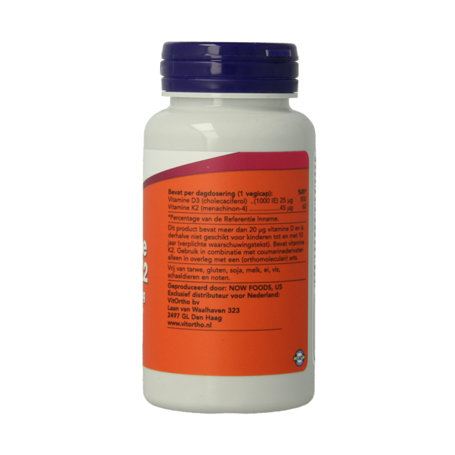 Vitamine D3 1000 UI & Vitamine K2 120 Gélules végétariennes
