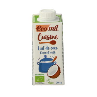 Ecomil Ecomil Leche de coco para cocinar bio 200 mililitros
