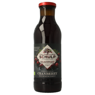 Schulp Krachtsap Cranberrysaft pur Bio 750 Milliliter