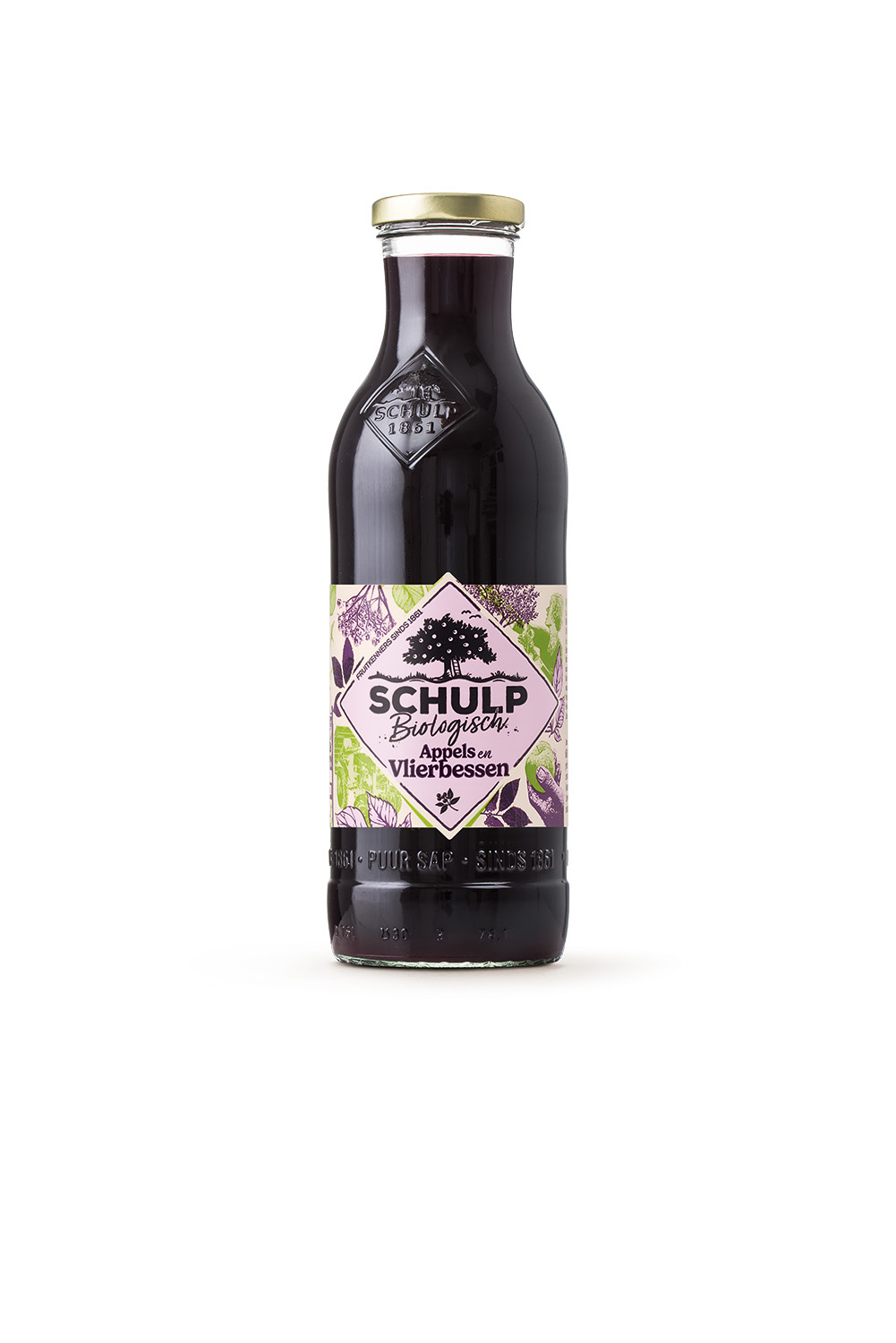 Schulp Appel & vlierbessensap bio 750 Milliliter