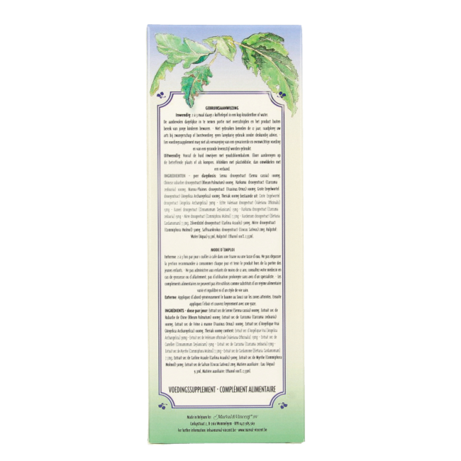 Marval&Vincent Élixir d'herbes suédoises sans camphre 250 millilitres