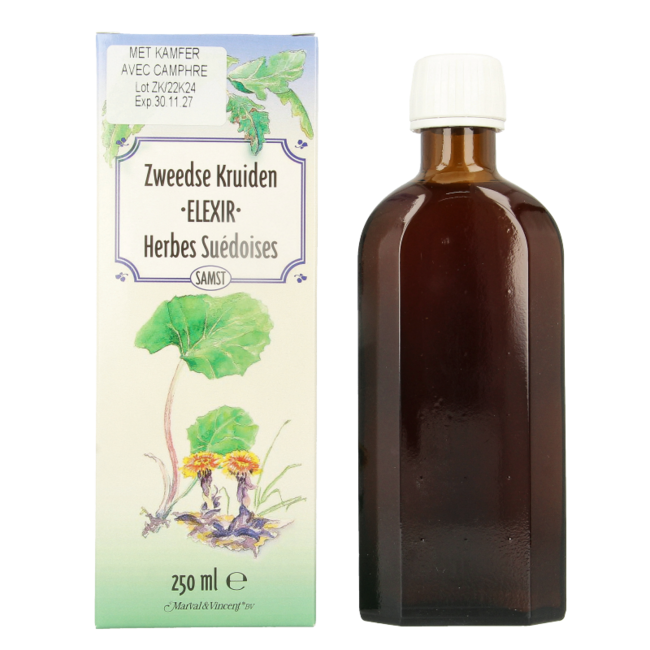 Marval&Vincent Zweedse kruiden elixer met kamfer 250 Milliliter