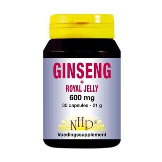 NHP NHP Ginseng Gelée Royale 600 mg 30 Gélules