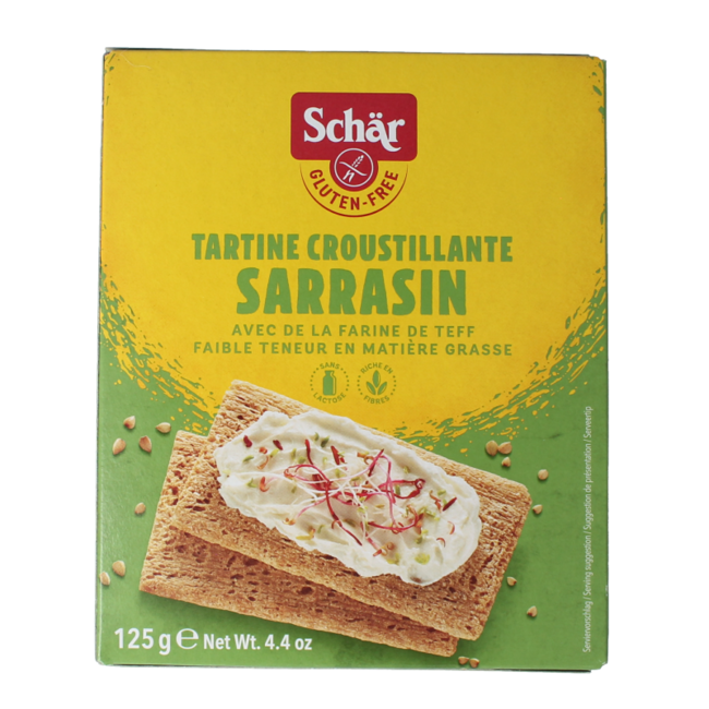 Pan crujiente de fibra / crackers sin gluten 125 g