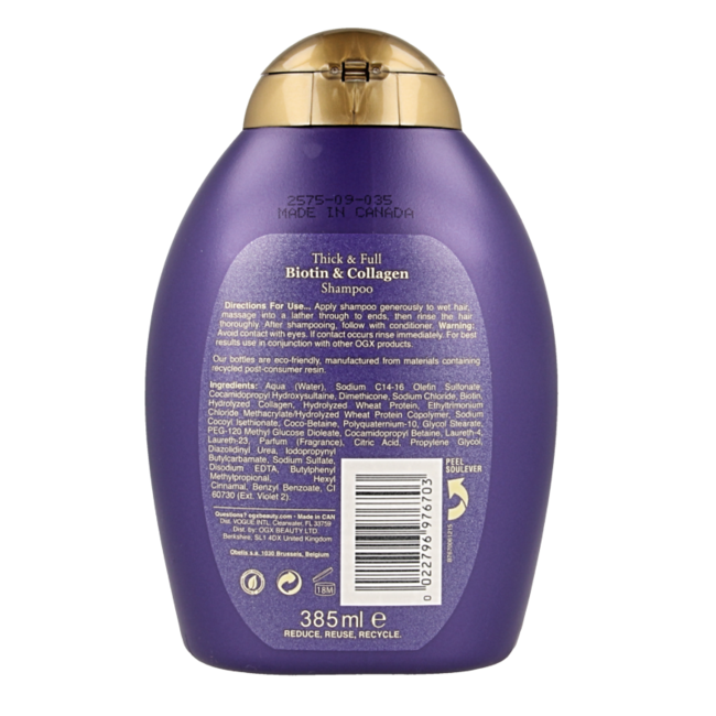 OGX Thick a full biotin & collagen shampoo bio 385 Milliliter