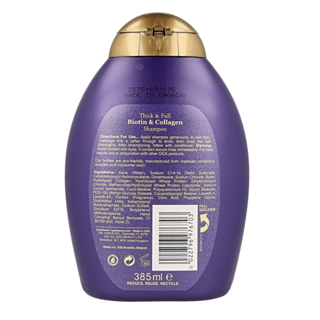 OGX Thick & Full Biotin & Collagen Shampoo Bio 385 Milliliter