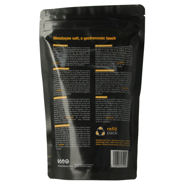 Sal de cocina gruesa Purasana Himasala recambio 1 kilogramo