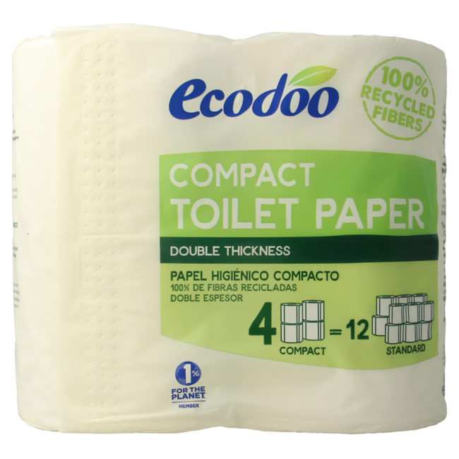 Kompaktes Öko-Bio-Toilettenpapier, 4 Stück