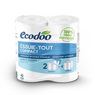 Ecodoo Kitchen roll compact ecological organic 2 Pieces