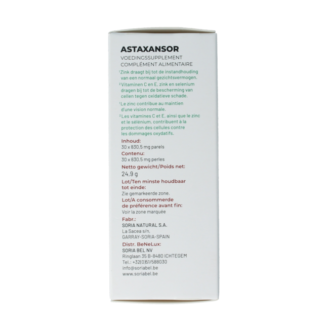 Soria Natural Astaxansor perlas 30 unidades