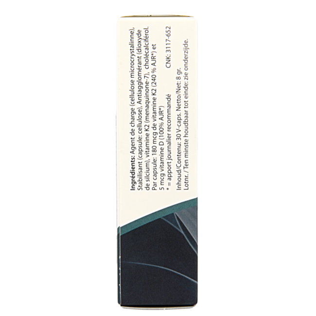MenaQ7 Forte vitamine K2 180 mcg 30 gélules végétales