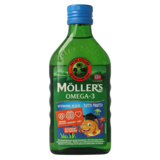 Mollers Olio di fegato di merluzzo Omega-3 gusto Tutti Frutti 250 Millilitri