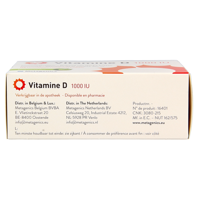 Metagenics Vitamina D 1000UI 168 Comprimidos
