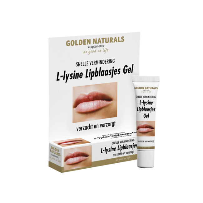Golden Naturals L-Lysine+ gel para ampollas labiales tubo 15 mililitros