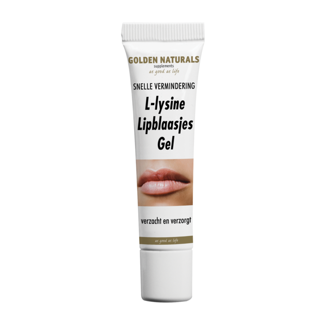 Golden Naturals L-Lysine+ lip blister gel tube 15 Millilitres