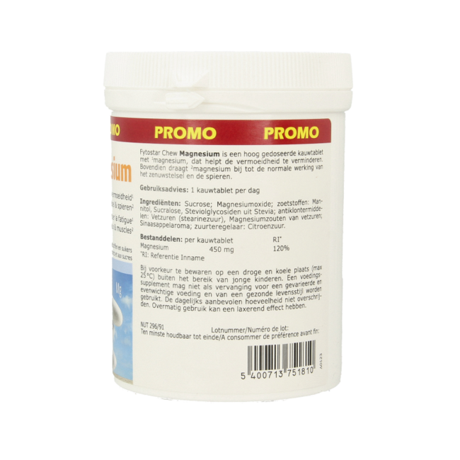 Magnesium chew comprimidos masticables 120,00 Comprimidos masticables
