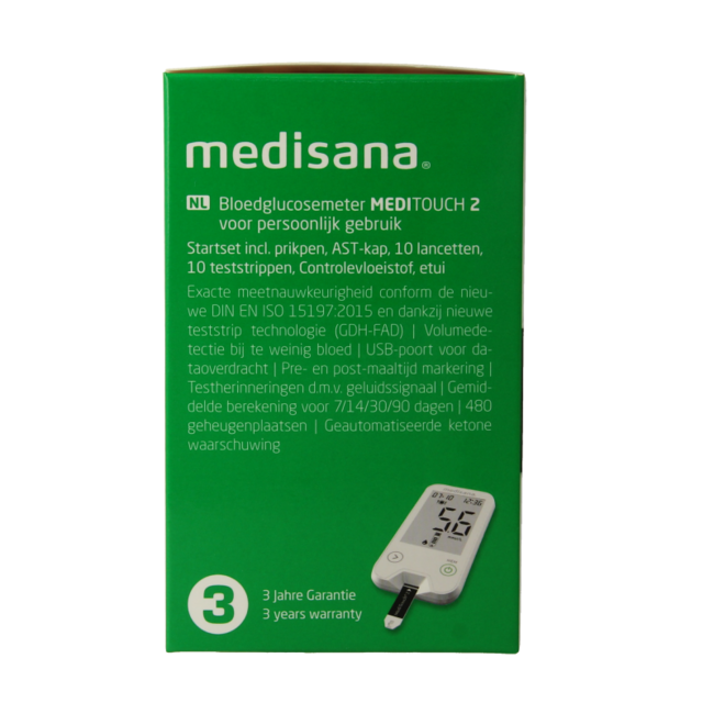 Glucómetro Medisana Meditouch 2 USB 1 Unidad