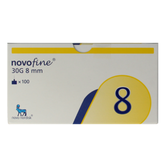 Novo Nordisk Novo Nordisk Novofine naalden 0.30 x 8 mm 30 gram  100 Stuks