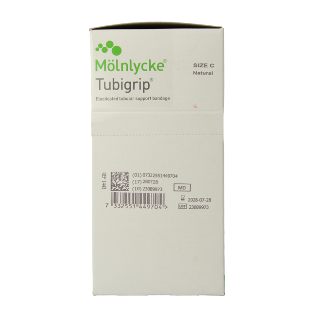 Tubigrip Elasticated Tubular Bandage Size C 10m x 6.75cm White 1443 1 Piece