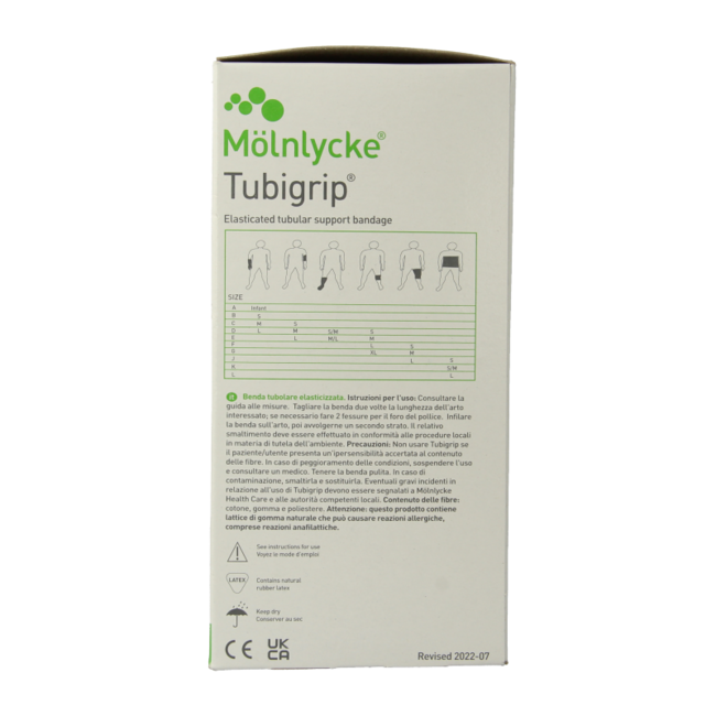 Tubigrip Elasticated Tubular Bandage Size C 10m x 6.75cm White 1443 1 Piece