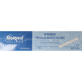 Romed Romed wooden tongue depressors 150x18mm 100 pieces