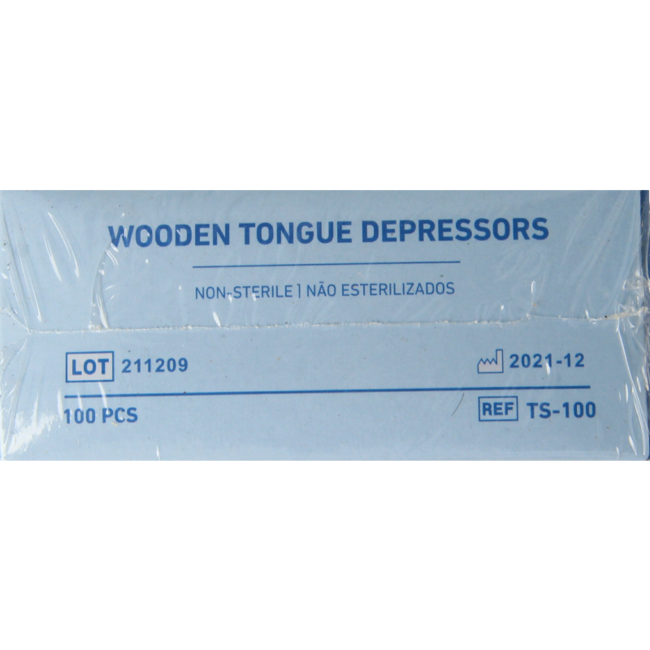 Romed wooden tongue depressors 150x18mm 100 pieces