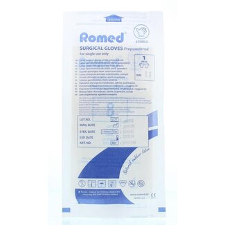 Romed Romed sterile powdered surgical gloves size 8, 1 pair