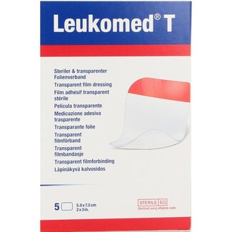 Leukomed Leukomed Transparant wondverband T 7.2 x 5cm steriel 5 Stuks