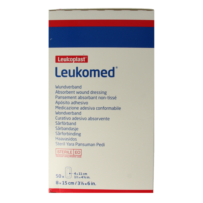 Leukomed Wundverband 8,0 × 15 cm steril 50 Stück