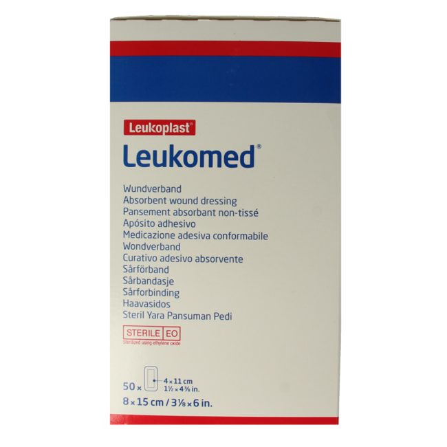 Leukomed Opatrunek na rany 8.0 x 15 cm sterylny, 50 sztuk