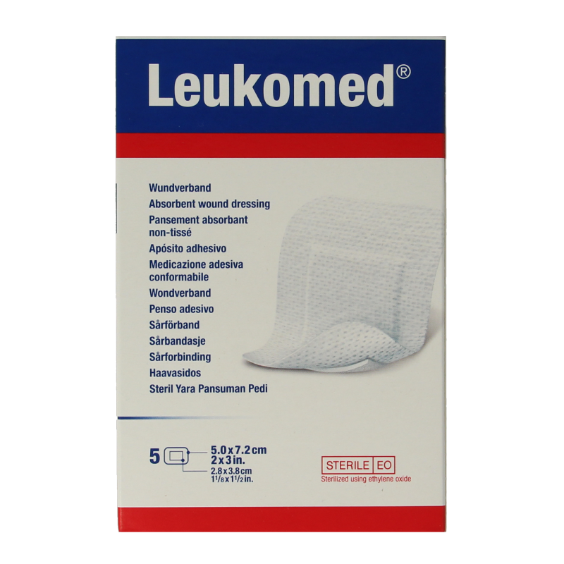 Leukomed Apósito para heridas 7,2 x 5 cm estéril 5 unidades