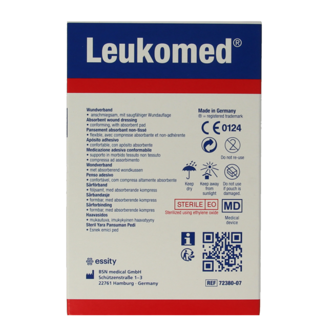 Leukomed Apósito para heridas 7,2 x 5 cm estéril 5 unidades