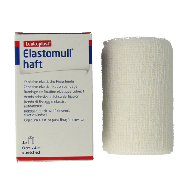Venda de fijación autoadhesiva Elastomull Haft 4 m x 8 cm 45472, 1 unidad