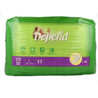 Depend Depend Flex super+ taille L 14 pièces
