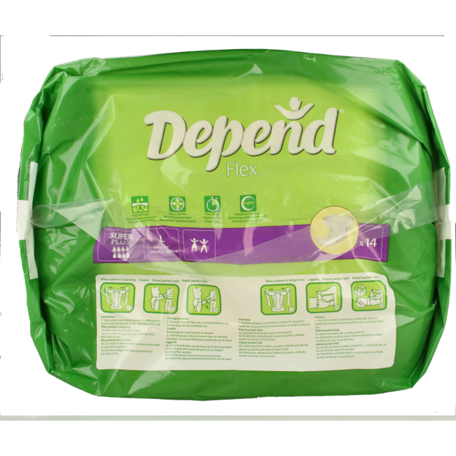 Depend Flex super+ taille L 14 pièces