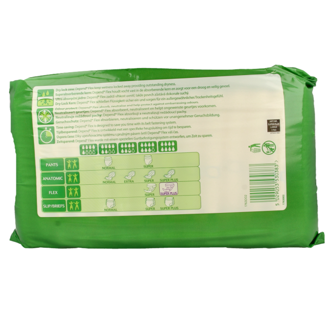 Depend Flex Super+ Size L 14 Pieces
