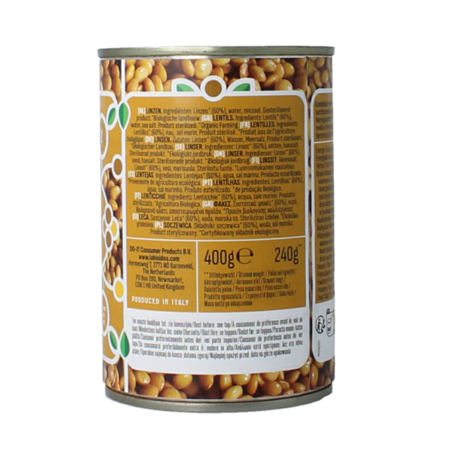 Lentejas (lenticchiel) bio 400 gramos