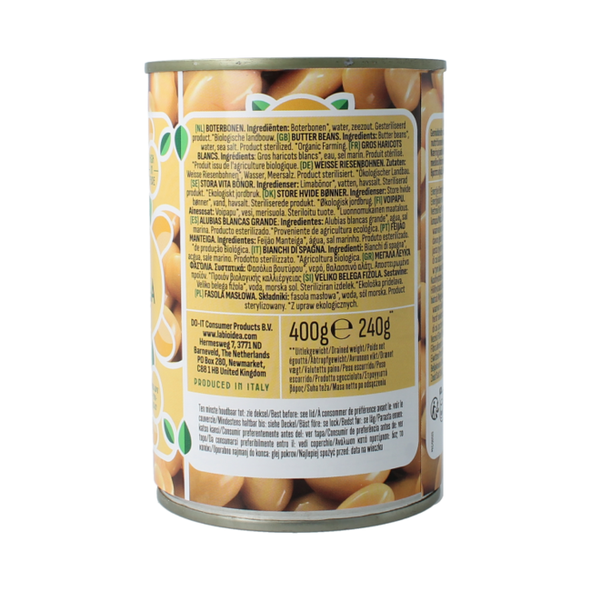 Organic butter beans lima beans 400g