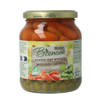 Bionova Bionova Groszek z marchewką bio 350 Gram